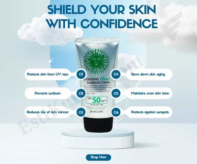 3W Clinic Intensive Aloe Sunblock Cream – 70ml