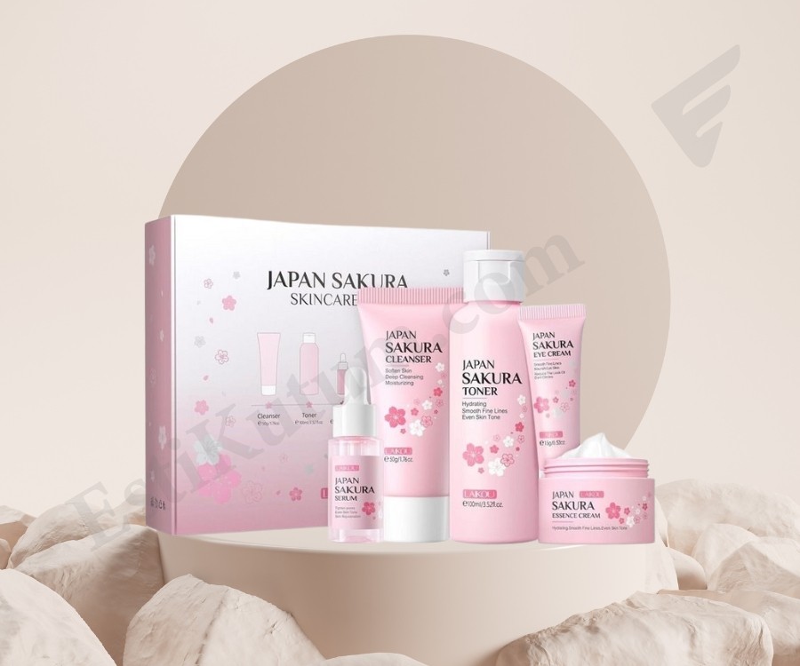Laikou Japan Sakura Skincare Set - 5 Pcs