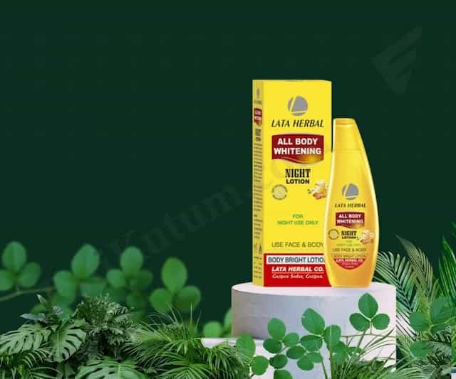 Lata Herbal All Body Whitening Night Lotion - 125gm