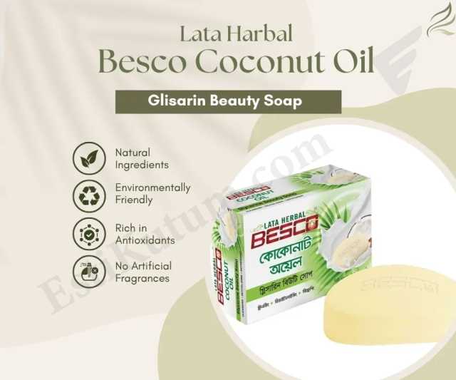 Lata Herbal Besco Coconut Glycerin Soap - 125gm