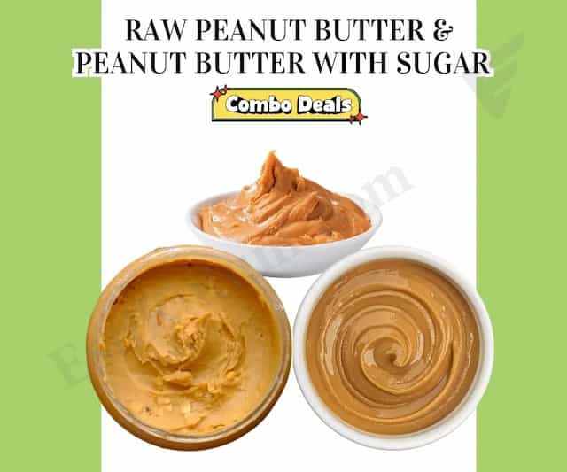 Raw and Suger Peanut Butter Combo